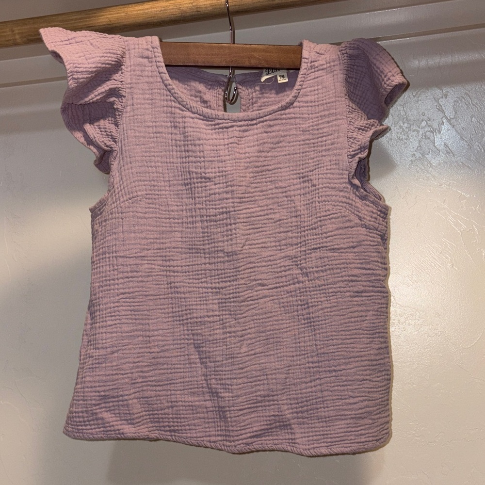 Listicle Lilac Textured Kids Blouse